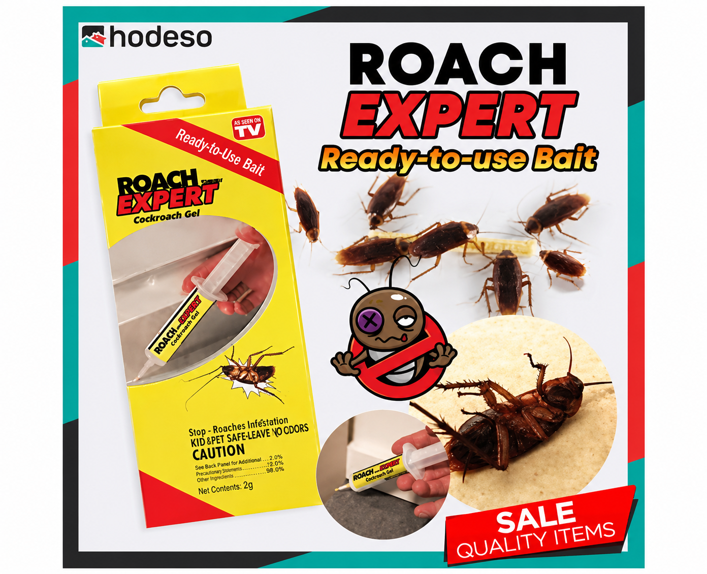 Roach expert ready to kill Bait cockroach Killer Gel