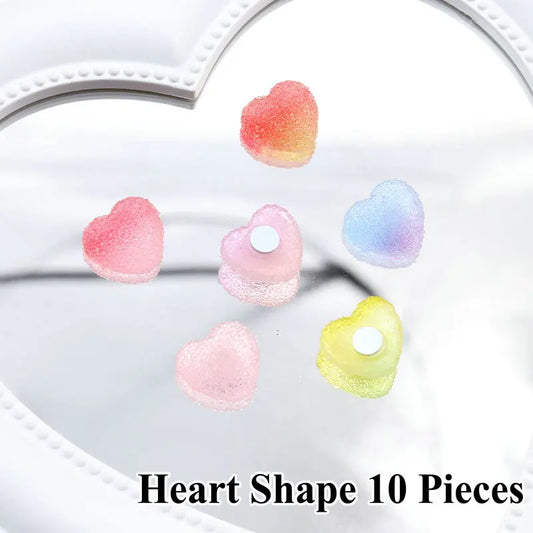 10pcs Heart Star Shape Fridge Magnet Mix Colors Message Board Magnetic Refrigerator Sticker Home Kitchen Decoration Accessories