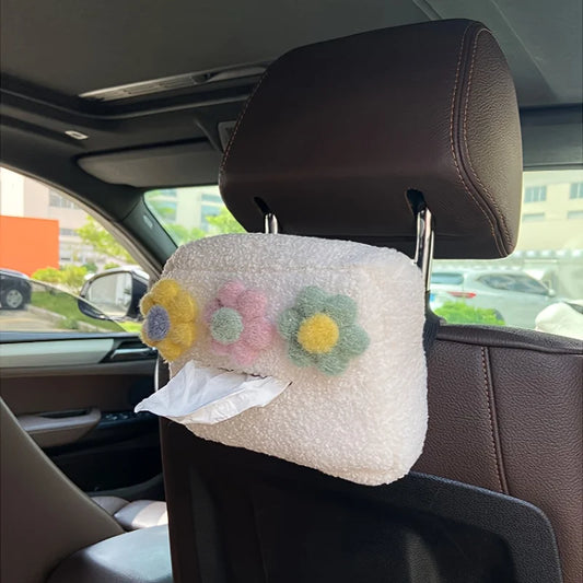 1PC plush bear/flower decoration car tissue box, car decoration, novice driver gift, holiday gift