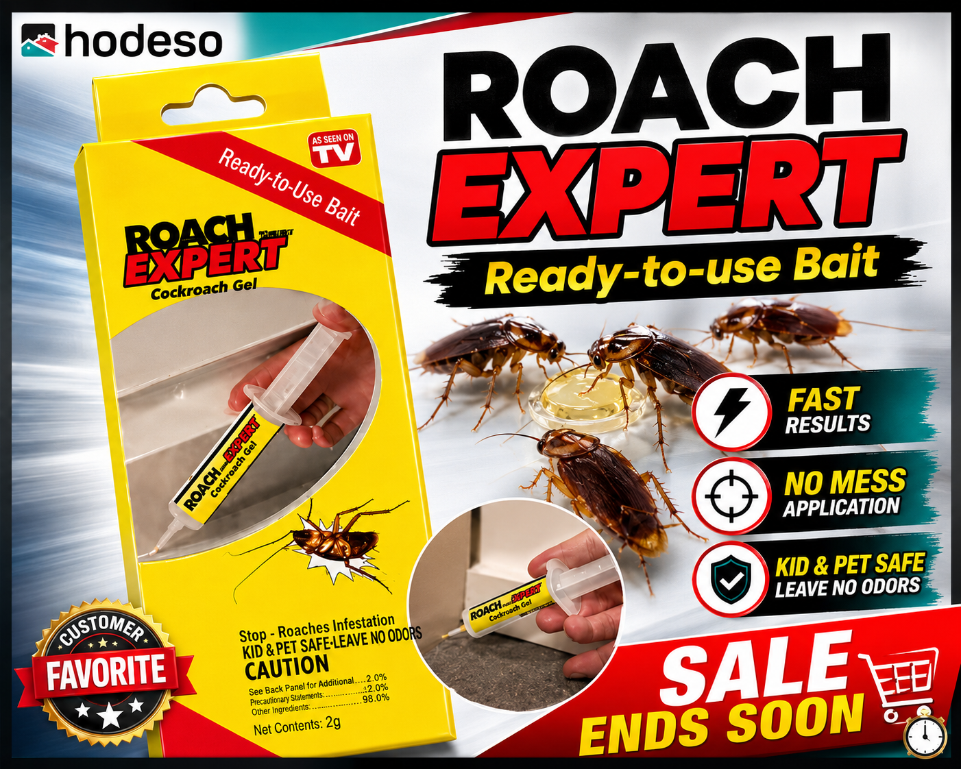 Roach expert ready to kill Bait cockroach Killer Gel