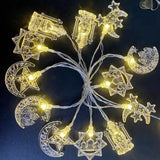 1.5M Moon Star Castle String Light EID Mubarak Ramadan Decoration Islamic Muslim Festival Party EID Al Adha Gurbang Party Supply