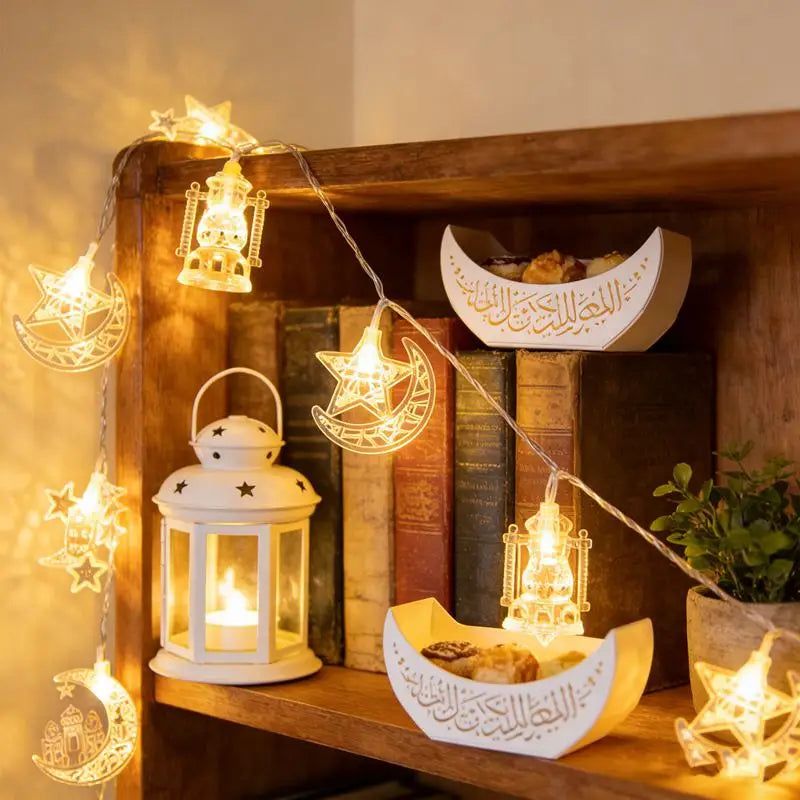 1.5M Moon Star Castle String Light EID Mubarak Ramadan Decoration Islamic Muslim Festival Party EID Al Adha Gurbang Party Supply