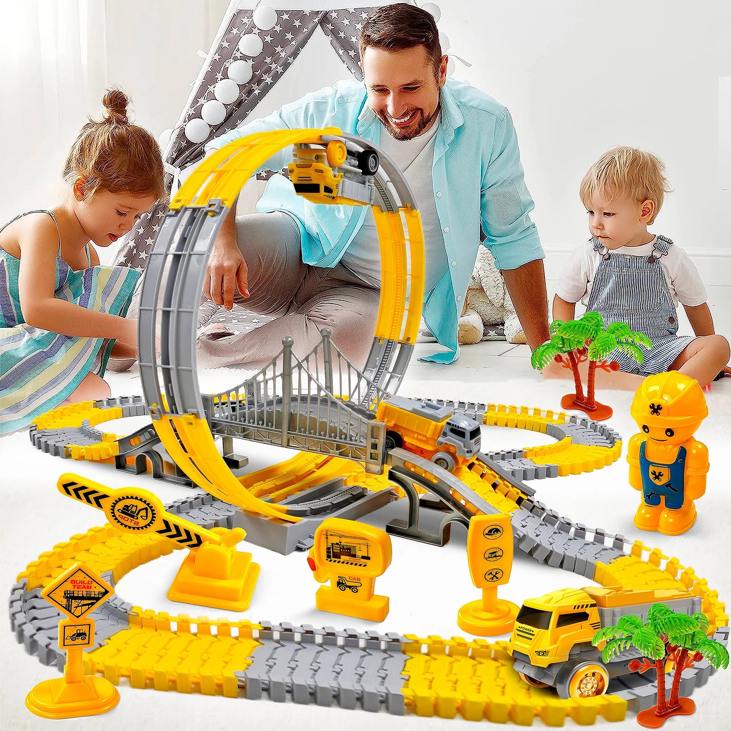 Children Magic Climbing Track Toy Engineering Car Kids Educational Toys Track Car Train Toys for Children Birthday Gift For Kid
