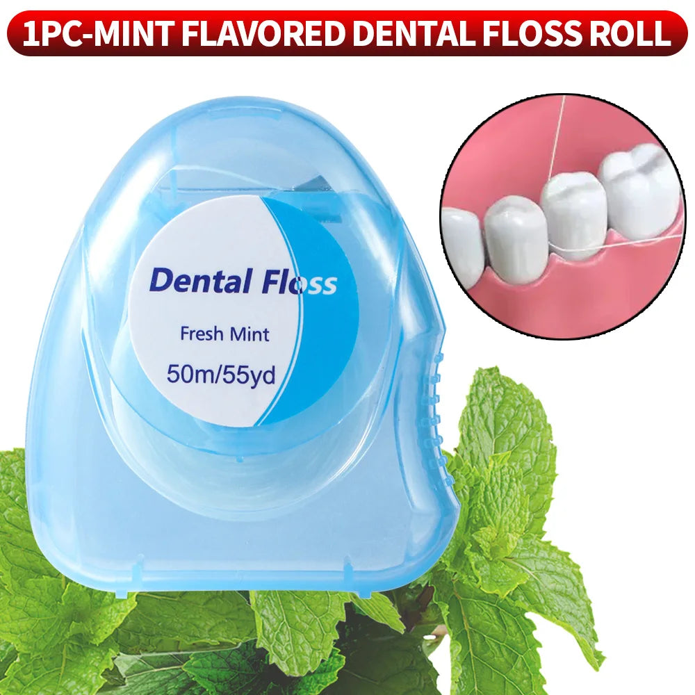 6pcs/3pcs/1pc mint flavored dental floss, compact, convenient, and fast for cleaning between teeth gaps