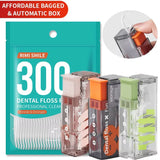 【 Fully automatic dental floss box 】 Equipped with 300pcs dental floss sticks - travel safe - keep in your pocket when going out