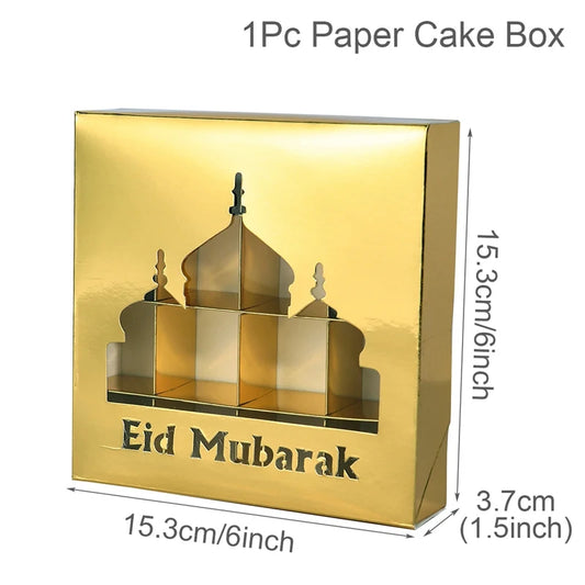 EID Mubarak Decor Candy Box Ramadan Decoration 2025 for kid Packaging Box Ramadan Kareem Islamic Muslim Party Eid Al Adha Gifts