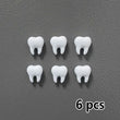 Cute White Tooth Shape Expression Resin Fridge Magnet Dental Health Themed Magnetic Home Office Decoration