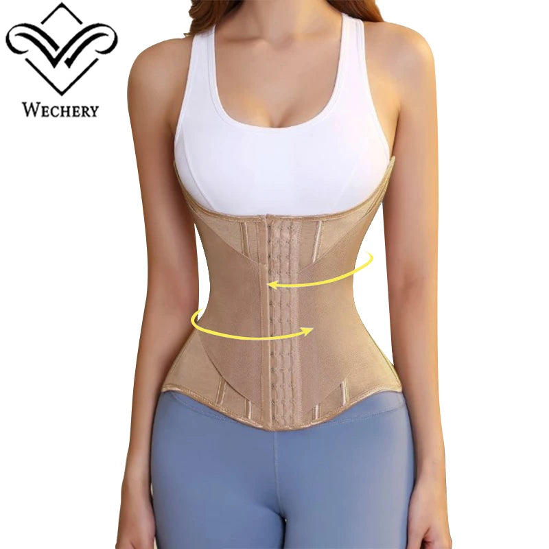 Wechery Waist Trainer Woman Body Shaper Slimmer Tummy Control Waist Shaper Belts Tight Hourglass Sheath Flat Belly Underwear