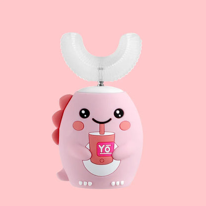 360 Degrees Electric Toothbrush Kids U Shaped Silicon Smart Sonic Teeth Tooth Brush Cartoon Pattern for Children IPX7 Waterproof