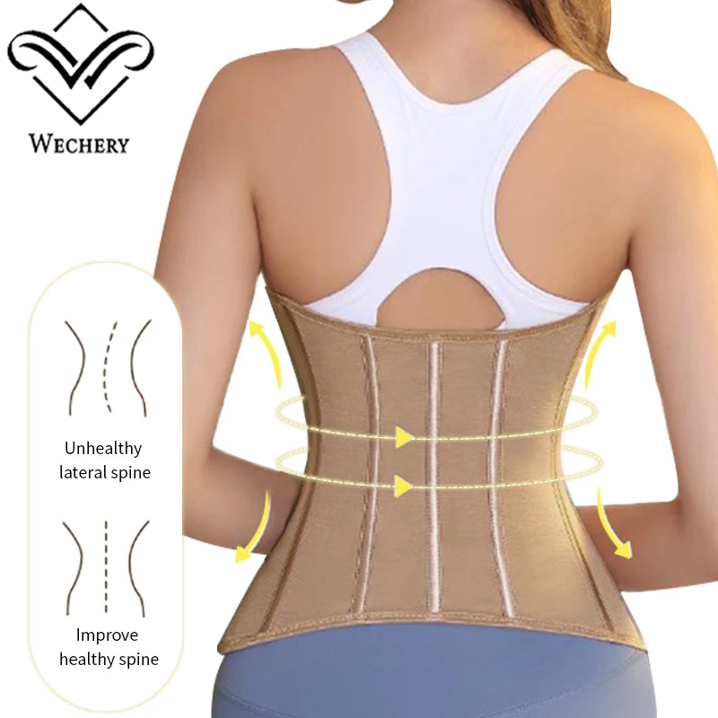 Wechery Waist Trainer Woman Body Shaper Slimmer Tummy Control Waist Shaper Belts Tight Hourglass Sheath Flat Belly Underwear