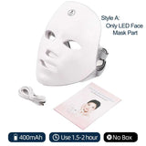 7 Colors Led Facial Mask With Neck Red Light Therapy Mask For Skin Tightening
