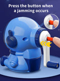 1Pcs Student Cartoon Hand Sharpener Astronaut Shape Sharpener Automatic Pencil Sharpener