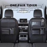 SEAMETAL Car Seat Back Storage Bag Large Capacity Multi-Pocket Backseat Organizer Foldable Dining Table Tablet Tray Hanging Bag