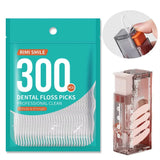 【 Fully automatic dental floss box 】 Equipped with 300pcs dental floss sticks - travel safe - keep in your pocket when going out