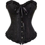 European and American court style corset jacquard lace back strap adjustable waist molding belly supporting bone shapewear 8111