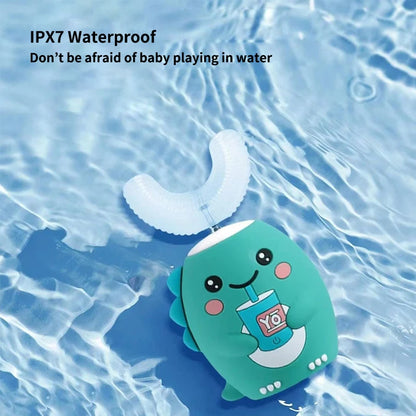 360 Degrees Electric Toothbrush Kids U Shaped Silicon Smart Sonic Teeth Tooth Brush Cartoon Pattern for Children IPX7 Waterproof