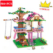 Friends City Tree House Summer Holiday Villa Castle Building Blocks Garden Swimming Pool Model Figures Toy For Kid Birthday Gift