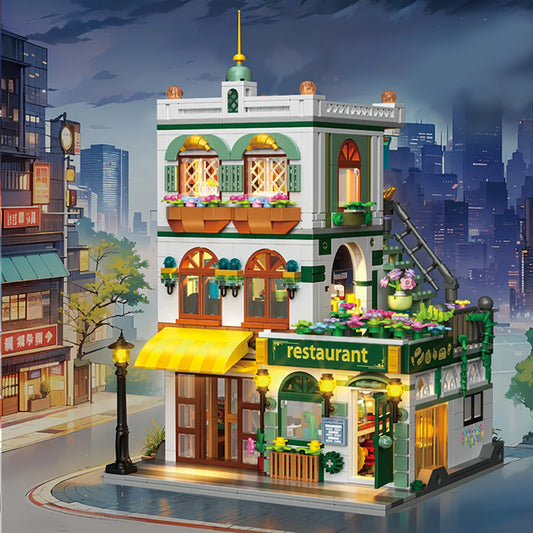 Wedding Gallery Building Blocks Garden Hotel Assembling Street View Romantic Ornament Model Girl Gift