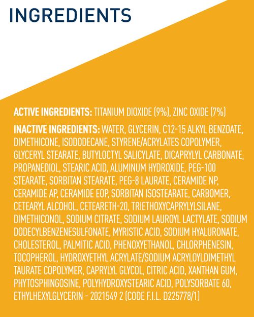 CeraVe Hydrating Mineral Sunscreen Face Lotion SPF 50